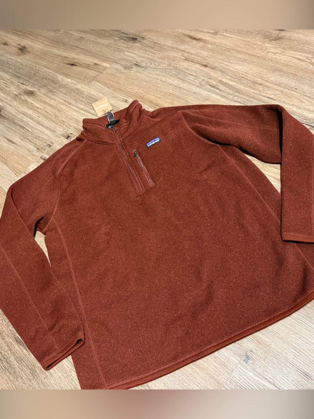 NWT Patagonia Men’s Better Sweater Quarter-Zip Fleece Dried Vanilla Rust